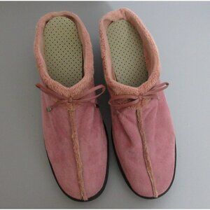 Vaneli Womens Faux Shearling Slip-On Mule Shoe Bronnie Style Pink Size 9M Clog